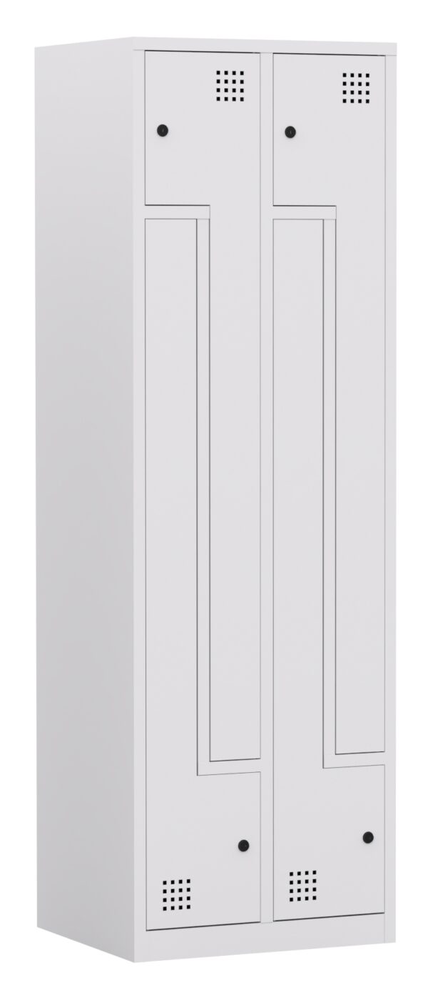 Taquilla 2 puertas en L – Módulo 2 (Metálica)