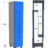 Taquilla 2 puertas en L – Módulo 1 (Melamina-Fenólico)