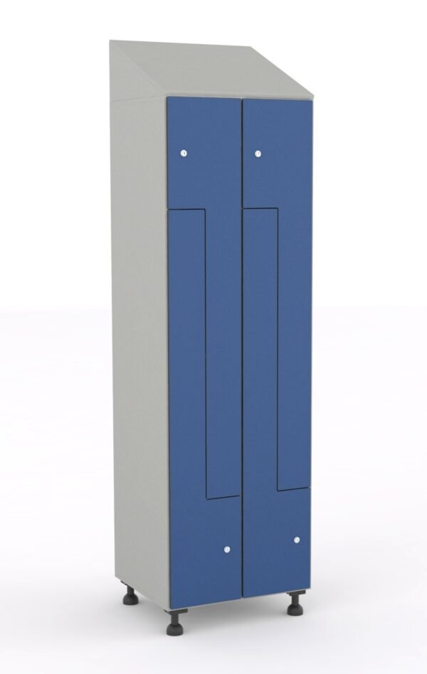 Taquilla 2 puertas en L– Módulo 2 (Melamina-Fenólico)