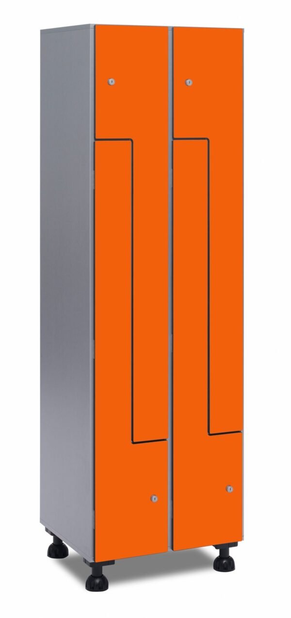 Taquilla 2 puertas en L– Módulo 2 (Melamina-Fenólico)