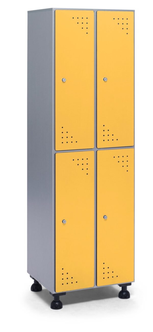Taquilla 2 puertas en altura – Módulo 2 (Melamina-Fenólico)