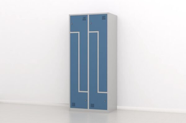 Taquilla 2 puertas en L – Módulo 2 (Metálica)