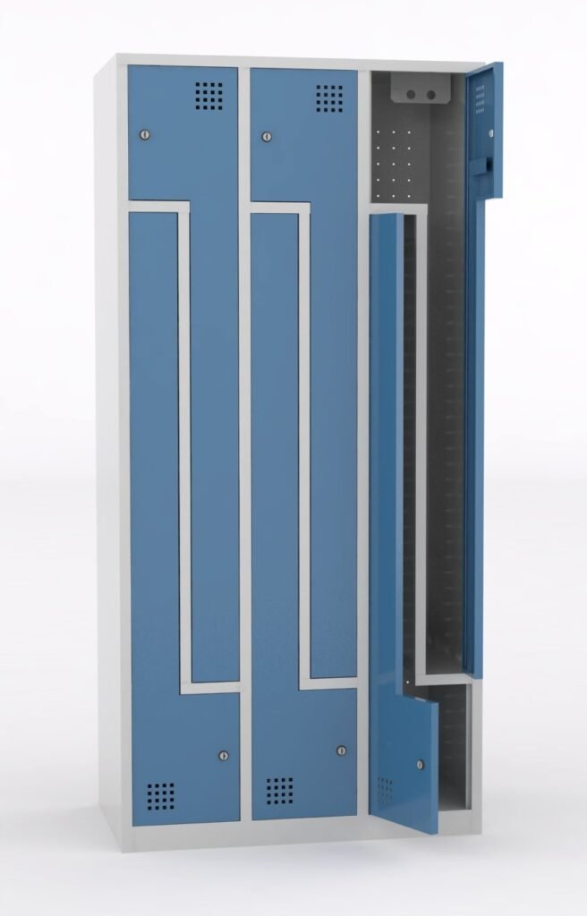 Taquilla 2 puertas en L – Módulo 3 (Metálica)