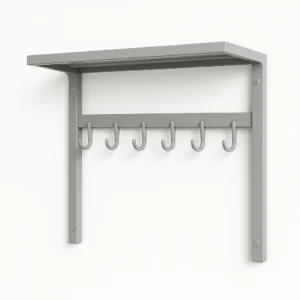 Perchero con repisa para vestuario Zentry Perchero de pared con repisa para vestuario Zentry (representación genérica)