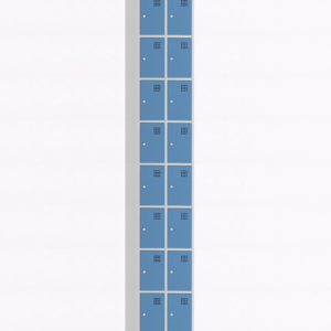 Taquilla metalica de 10 puertas, modulo 2, puertas azules