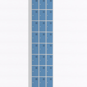 Taquilla metalica de 10 puertas, modulo 3, puertas azules